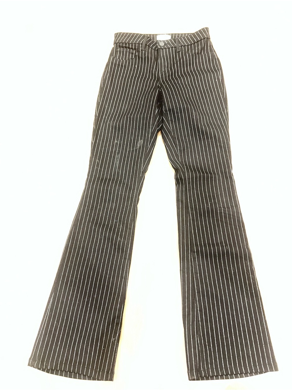 L'AGENCE Black with Silver Pinstripe Trousers